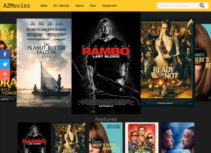 How azmovie.to looks like on a tablet such as an iPad.