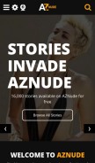 How aznude.com looks like on a mobile device such as an iPhone.