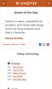 How azquotes.com looks like on a mobile device such as an iPhone.