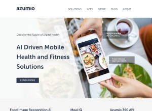 How azumio.com looks like on a tablet such as an iPad.