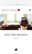 How azylpromilence.com.cz looks like on a mobile device such as an iPhone.