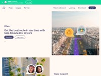 Desktop screenshot for waze.com