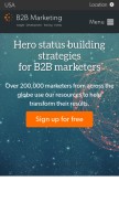 How b2bmarketing.net looks like on a mobile device such as an iPhone.