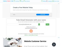 Desktop screenshot for emailfake.com
