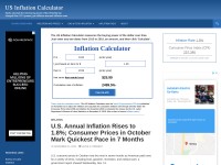 Desktop screenshot for usinflationcalculator.com
