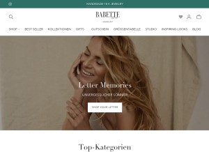 How babette-its-me-jewelry.de looks like on a tablet such as an iPad.