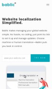 How bablic.com looks like on a mobile device such as an iPhone.