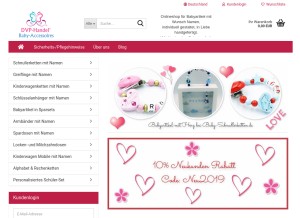 How baby-schnullerketten.de looks like on a tablet such as an iPad.