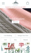 How babybedding.com looks like on a mobile device such as an iPhone.