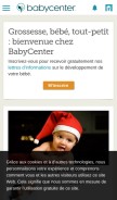 How babycenter.fr looks like on a mobile device such as an iPhone.