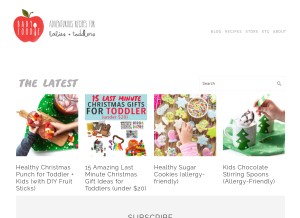 How babyfoode.com looks like on a tablet such as an iPad.