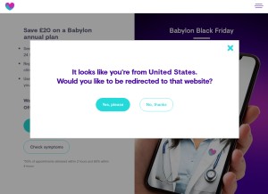 How babylonpartners.com looks like on a tablet such as an iPad.