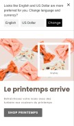 How babyontop.com looks like on a mobile device such as an iPhone.