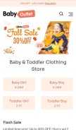 How babyoutlet.com looks like on a mobile device such as an iPhone.