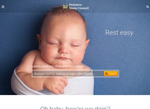 How babysleep.com looks like on a tablet such as an iPad.