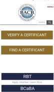 How bacb.com looks like on a mobile device such as an iPhone.