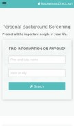 How backgroundcheck.run looks like on a mobile device such as an iPhone.