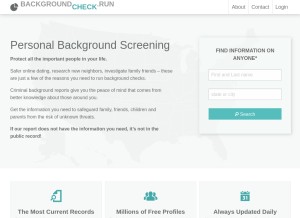How backgroundcheck.run looks like on a tablet such as an iPad.