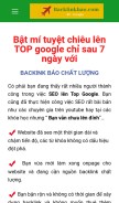 How backlinkbao.com looks like on a mobile device such as an iPhone.