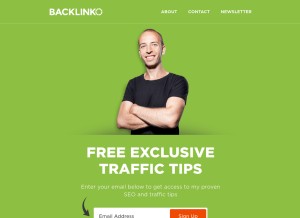 How backlinko.com looks like on a tablet such as an iPad.
