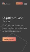 How backtrace.io looks like on a mobile device such as an iPhone.
