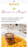 How baconismagic.ca looks like on a mobile device such as an iPhone.