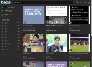 How bada.tv looks like on a tablet such as an iPad.