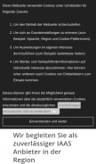 How badencloud.de looks like on a mobile device such as an iPhone.