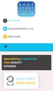 How badenewby.co.uk looks like on a mobile device such as an iPhone.
