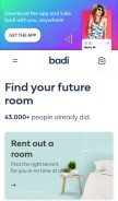 How badi.com looks like on a mobile device such as an iPhone.