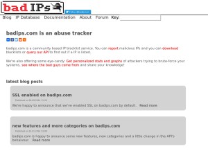 How badips.com looks like on a tablet such as an iPad.
