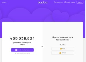 How badoo.us looks like on a tablet such as an iPad.