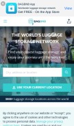 How bagbnb.com looks like on a mobile device such as an iPhone.