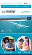 How bahamas.com looks like on a mobile device such as an iPhone.