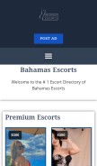How bahamasescorts.com looks like on a mobile device such as an iPhone.