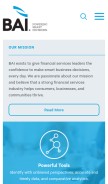 How bai.org looks like on a mobile device such as an iPhone.
