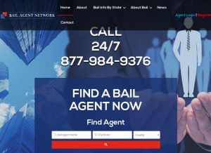 How bailagentnetwork.com looks like on a tablet such as an iPad.