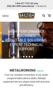 How baileigh.com looks like on a mobile device such as an iPhone.