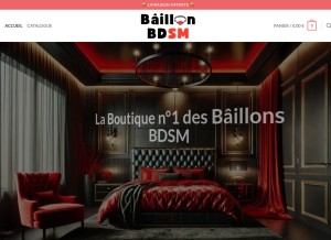 How baillon-bdsm.com looks like on a tablet such as an iPad.