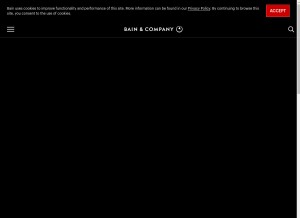 How bain.com looks like on a tablet such as an iPad.