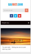 How baiviet.com looks like on a mobile device such as an iPhone.