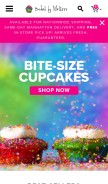 How bakedbymelissa.com looks like on a mobile device such as an iPhone.
