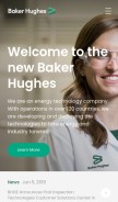 How bakerhughes.com looks like on a mobile device such as an iPhone.