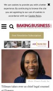 How bakingbusiness.com looks like on a mobile device such as an iPhone.
