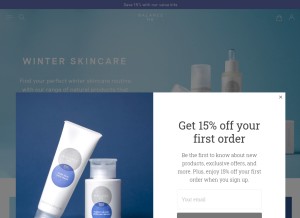 How balanceme.com looks like on a tablet such as an iPad.