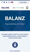 How balanz.com looks like on a mobile device such as an iPhone.