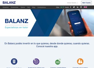 How balanz.com looks like on a tablet such as an iPad.