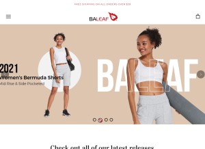 How baleaf.com looks like on a tablet such as an iPad.