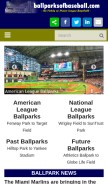 How ballparksofbaseball.com looks like on a mobile device such as an iPhone.