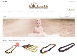 How balticessentials.com looks like on a tablet such as an iPad.